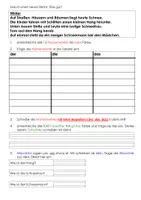 Vorschau - Stundenentwürfe - Ein lustiger Winter-Diktattext mit Lernwörtern, Übungen und Wortkärtchen. Auch für Homeschooling geeignet! - Seite 1