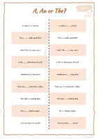 Vorschau - Arbeitsblätter - FALTÜBUNGEN: A, An or The? (2 Versionen: Partnerarbeit & eigenständiges Üben) - Seite 2