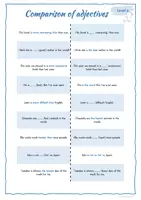Vorschau - Arbeitsblätter - FALTÜBUNGEN: Comparison of adjectives (2 Versionen: Partnerarbeit und eigenständiges Üben) - Seite 2