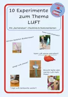 Vorschau - Arbeitsblätter - 10 Experimente zur Luft - mit "Sachanalyse" und Checkliste! - Deckblatt