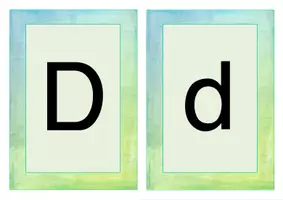 Vorschau - Präsentationen/Tafelbilder - Buchstabe D Einführung Bildkarten, Wortkarten, Alphabetisierung, DaZ, Deutsch - Seite 1