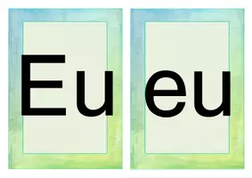 Vorschau - Präsentationen/Tafelbilder - Buchstabe Lautverbindung Eu Einführung Bildkarten, Wortkarten, Alphabetisierung, DaZ, Deutsch - Seite 1