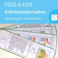 Vorschau - Fördermaterial/Inklusion - DOGS & KIDS Arbeitsmaterilalien Hunderegeln Fächerkarte - Deckblatt