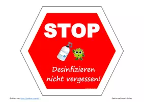 Vorschau - Bildkarten - Corona-Schilder im Werkraum - Seite 3