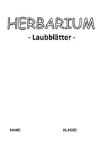 Vorschau - Arbeitsblätter - Wir erstellen ein Herbarium - Deckblatt