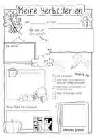 Vorschau - Arbeitsblätter - Meine Herbstferien - in Sketchnotes - Seite 1