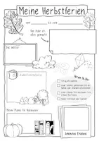 Vorschau - Arbeitsblätter - Meine Herbstferien - in Sketchnotes - Seite 2
