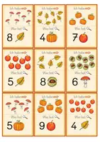 Vorschau - Spiele - Bilder-Lesespiel HERBST - Mengen bis 10 - Seite 3
