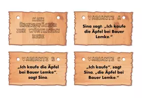 Vorschau - Merkblätter - Übungsfächer zur wörtlichen Rede - Seite 1