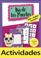 Vorschau - Arbeitsblätter - Día de los Muertos / Tag der Toten Vokabelspiele (Spanisch) - Deckblatt