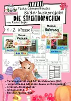 Vorschau - Unterrichtsreihen - Materialpaket zum Bilderbuch "Die Streithörnchen" (Rachel Bright) #Silvesterknaller23 - Deckblatt