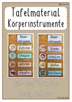 Vorschau - Präsentationen/Tafelbilder - Musik: KÖRPERINSTRUMENTE Tafelmaterial - Deckblatt