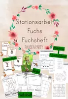 Vorschau - Stationenlernen - Komplettpaket Fuchs Stationsarbeit Fuchsheft Bilder Stationskarten - Deckblatt