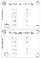Vorschau - Arbeitsblätter - Herbstliches Mathe-Miniheft | FREEBIE | Klasse 1/2 - Seite 3
