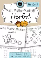 Vorschau - Arbeitsblätter - Herbstliches Mathe-Miniheft | FREEBIE | Klasse 1/2 - Deckblatt