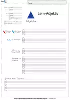 Vorschau - Arbeitsblätter - Adjektiv des Tages - Lernwörter - editierbar! - Seite 1