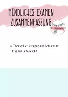 Vorschau - Merkblätter - Mündliches Examen - Fehlerkorrektur Englischunterricht - Deckblatt