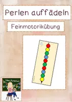 Vorschau - Fördermaterial/Inklusion - Feinmotorik - Perlen auffädeln - Deckblatt