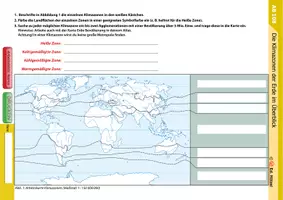 Vorschau - Arbeitsblätter - Die Klimazonen der Erde im Überblick #TimeForClimateAction - Deckblatt