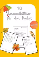 Vorschau - Arbeitsblätter - 10 Lese - Malblätter zum Thema Herbst - Deckblatt