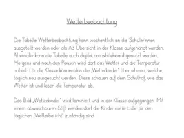 Vorschau - Arbeitsblätter - Wetterwerkstatt Klasse 1/2 Wetterbeobachtung - Seite 1