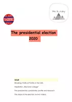 Vorschau - Arbeitsblätter - US elections 2020 / US-Wahlen - Deckblatt