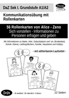 Vorschau - Spiele - 56 Rollenkarten von Alice - Zeno - Kommunikationsübung "Kennenlernen" DaZ - Deckblatt