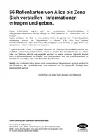 Vorschau - Spiele - 56 Rollenkarten von Alice - Zeno - Kommunikationsübung "Kennenlernen" DaZ - Seite 1
