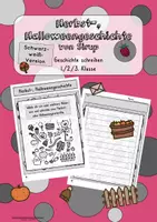 Vorschau - Arbeitsblätter - Herbst-, Halloweengeschichten schreiben (schwarz-weiß) - Deckblatt