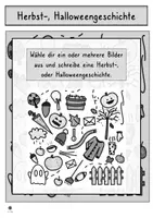Vorschau - Arbeitsblätter - Herbst-, Halloweengeschichten schreiben (schwarz-weiß) - Seite 1