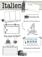 Vorschau - Arbeitsblätter - Allgemeiner Steckbrief zu Italien - Deckblatt