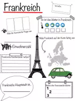 Vorschau - Arbeitsblätter - Allgemeiner Steckbrief Frankreich - Seite 1