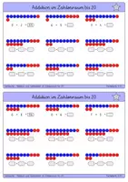 Vorschau - Aufgabenkarten - Lernkartei - ZR 20 - Aufgaben zum Zehnerübergang - Seite 1