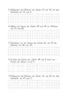 Vorschau - Arbeitsblätter - Zahlenrätsel ab Klasse 3 (2) Begriffe Summe, Differenz, Produkt und Quotient - Seite 1