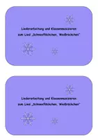 Vorschau - Stundenentwürfe - Klassenmusizieren zum Lied Schneeflöckchen Weißröckchen - Deckblatt