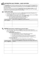 Vorschau - Arbeitsblätter - Berichtigung Englischklausuren - correcting your own exam - Deckblatt