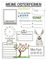Vorschau - Arbeitsblätter - Osterferien Steckbrief Arbeitsblatt Klasse 3 bis 6 - Seite 1