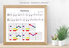 Vorschau - Arbeitsblätter - Feel the beat: Spielstück 2 - Harmony (Boomwhacker/Keyboard) - Seite 1