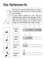 Vorschau - Arbeitsblätter - Musik in der Grundschule, Notenwerte/ Rhythmus Grundschule, Musik Grundschule - Seite 1