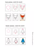 Vorschau - Stundenentwürfe - Lückenfüller Kunstunterricht, Vertretungsunterricht Kunst Grundschule, einfache Kunstideen - Seite 3
