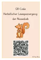Vorschau - Arbeitsblätter - QR-Code Lesespaziergang: der Nüssedieb - Deckblatt