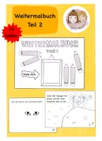 Vorschau - Mal- und Bastelvorlagen - Weitermalbuch für den Kunst-Unterricht 2. Teil - Deckblatt