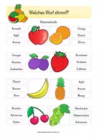 Vorschau - Stationenlernen - Klammerkarte OBST - Seite 1