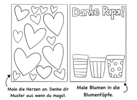 Vorschau - Mal- und Bastelvorlagen - Geschenkidee: Postkarten zum Vatertag basteln und malen - Seite 2