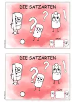 Vorschau - Arbeitsblätter - Satzarten Übungsheft Frau Minimin - Deckblatt