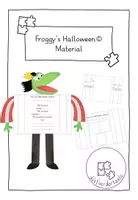 Vorschau - Mal- und Bastelvorlagen - Froggy´s Halloween Material zum Buch - Deckblatt