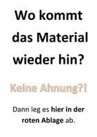 Vorschau - Poster - Classroom Management Schild Materialrückgabe - Deckblatt