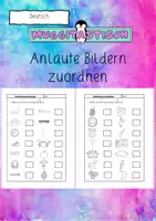 Vorschau - Arbeitsblätter - Anlaute Bildern zuordnen - Deckblatt
