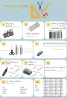 Vorschau - Arbeitsblätter - School Things Quiz - Arbeitsblätter & Lösungen - Seite 2