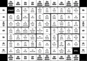 Vorschau - Spiele - Brettspiel: Positions- und Richtungsverben „stellen“ und „stehen“ mit der Wechselpräposition „in“ (Wohnung) - Deckblatt